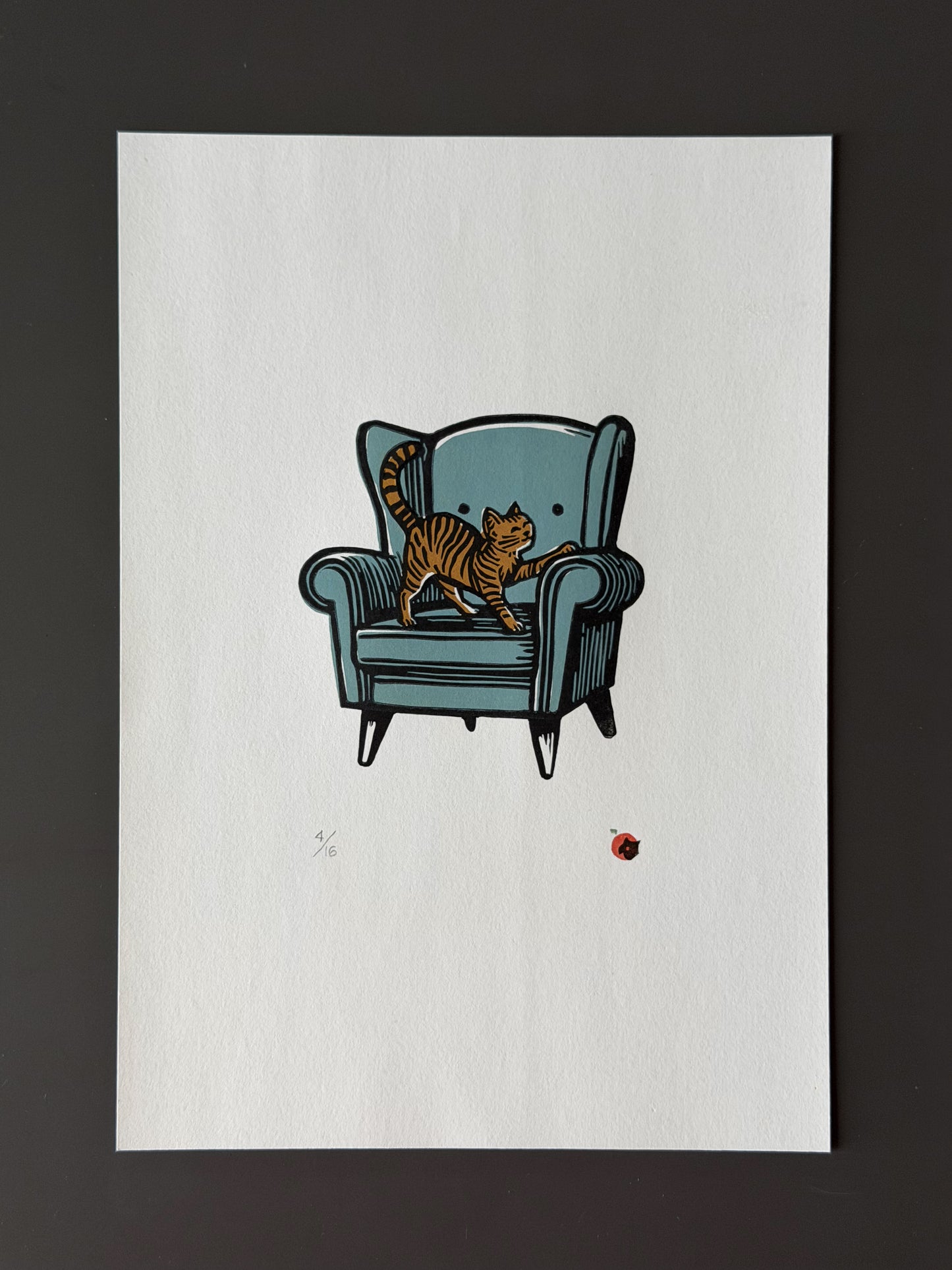 Cat on a chair