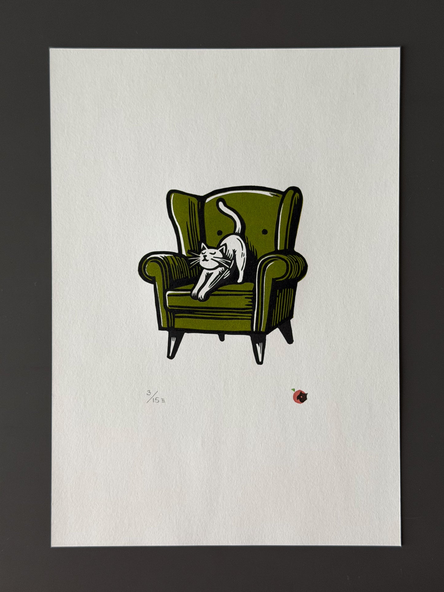 Cat on a chair