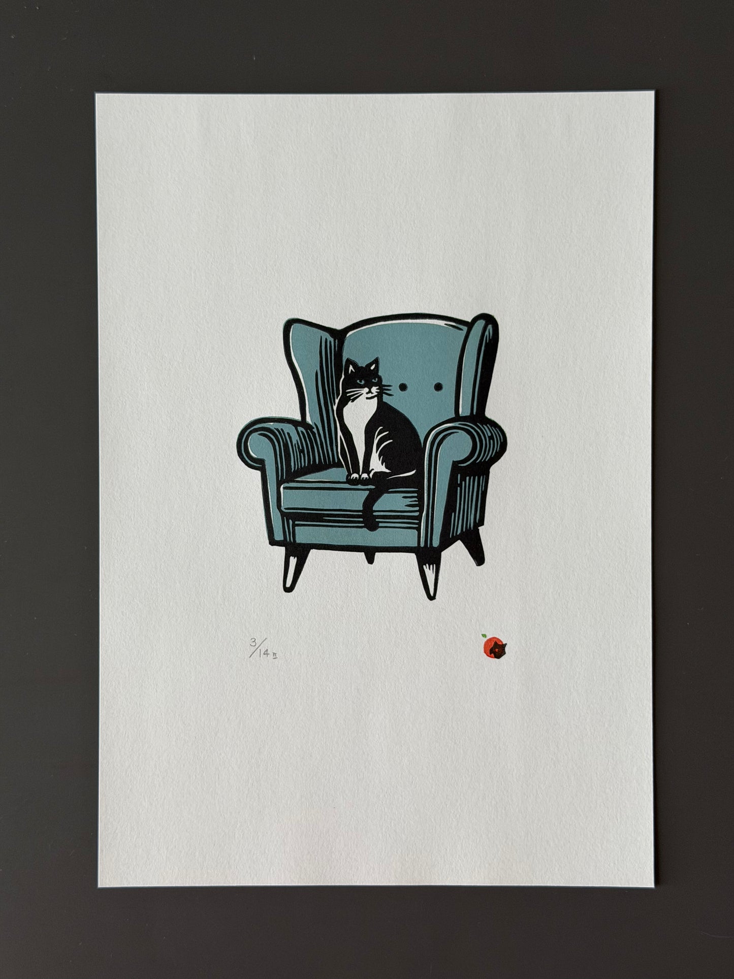 Cat on a chair