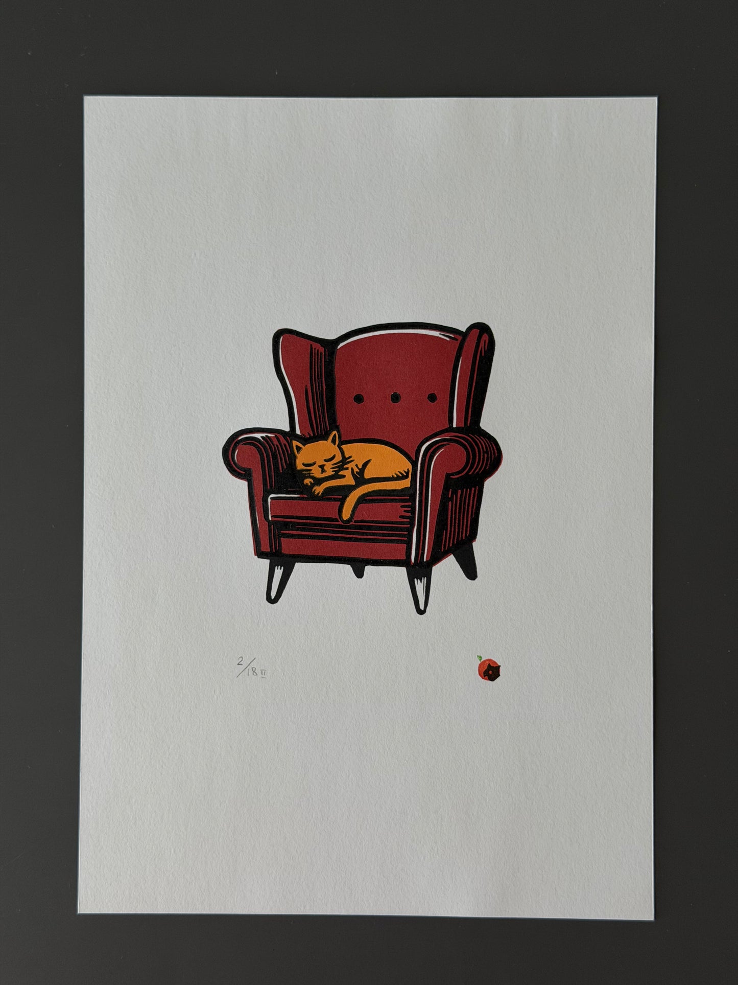 Cat on a chair