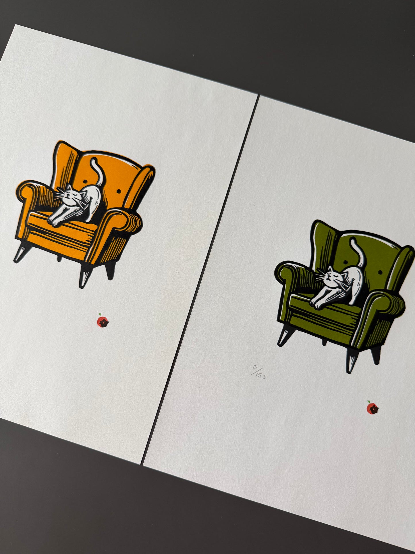Cat on a chair
